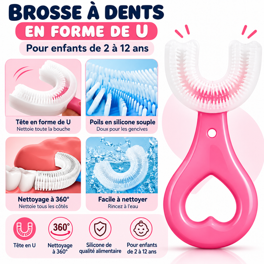 Kit Sourire Enfant-Brosse U 360° + Dentifrice Mousse