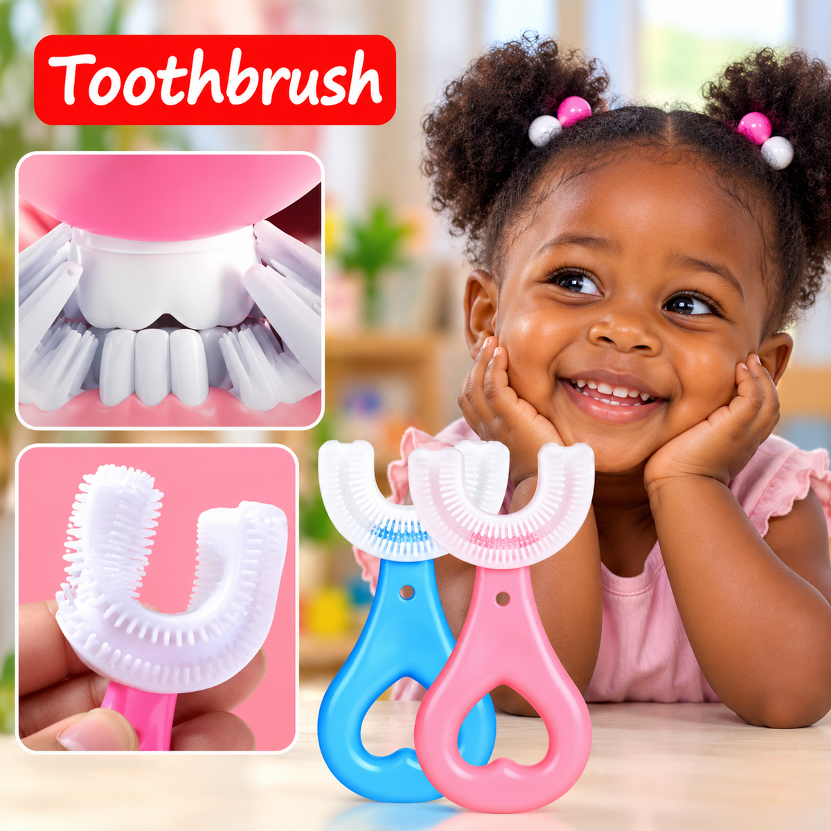 Kit Sourire Enfant-Brosse U 360° + Dentifrice Mousse